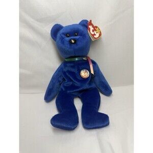 Ty Beanie Babies Cubby Blue Bear Plush Retired 1998 Vintage Ages 3+ 3-4